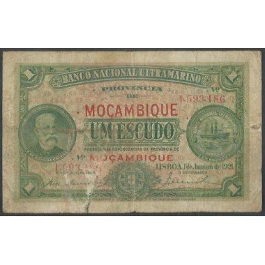 Mozambique, 1 Escudo 1 Sep 1941 P84