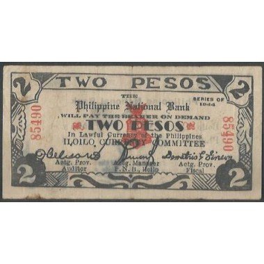 Filipinas - Iloilo, 2 Pesos 1944 Ps340