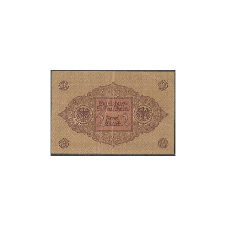 Alemania 2 Mark 1 Mar 1920 P59 reverso