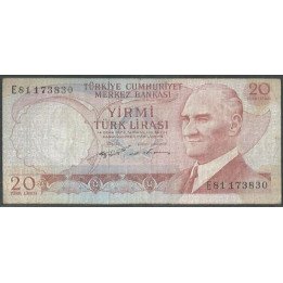 Turkya 20 Liras L1970 (1974) P187a