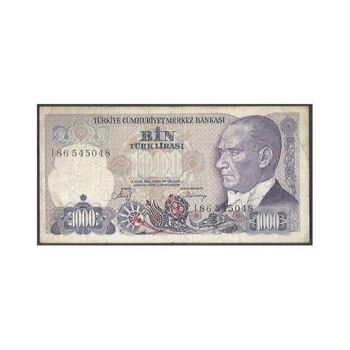 Turkya 1.000 Liras L1970 (1986) I P196