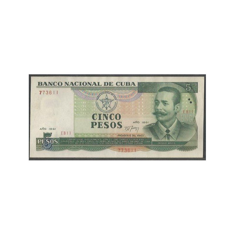 Cuba, 5 Pesos 1991 P108