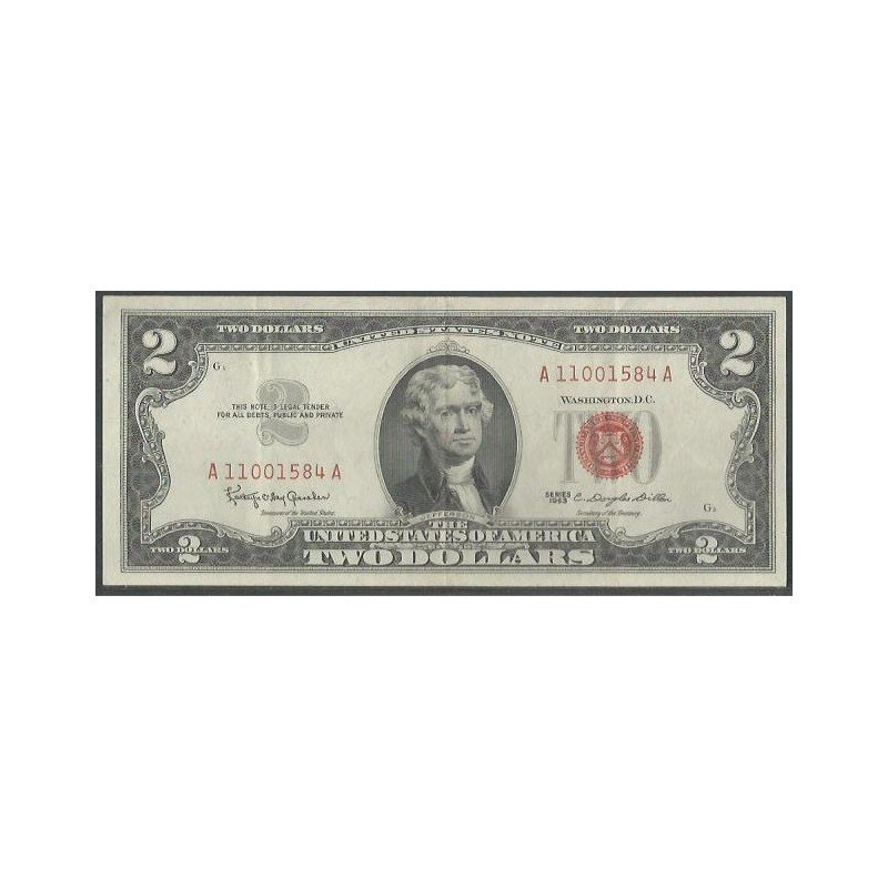 Estados Unidos, 2 Dollars 1963 P382a