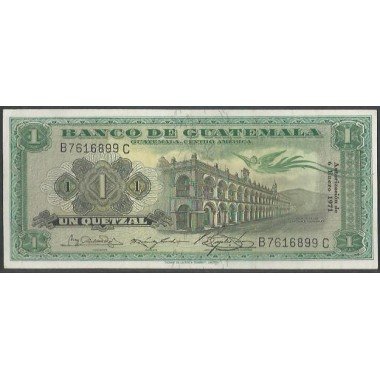 Guatemala, 1 Quetzal 6 Ene 1971 P52h