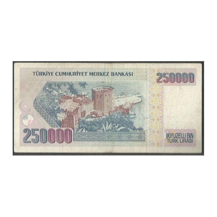 Turkya 250.000 Liras L1970 (1992) P207 reverso