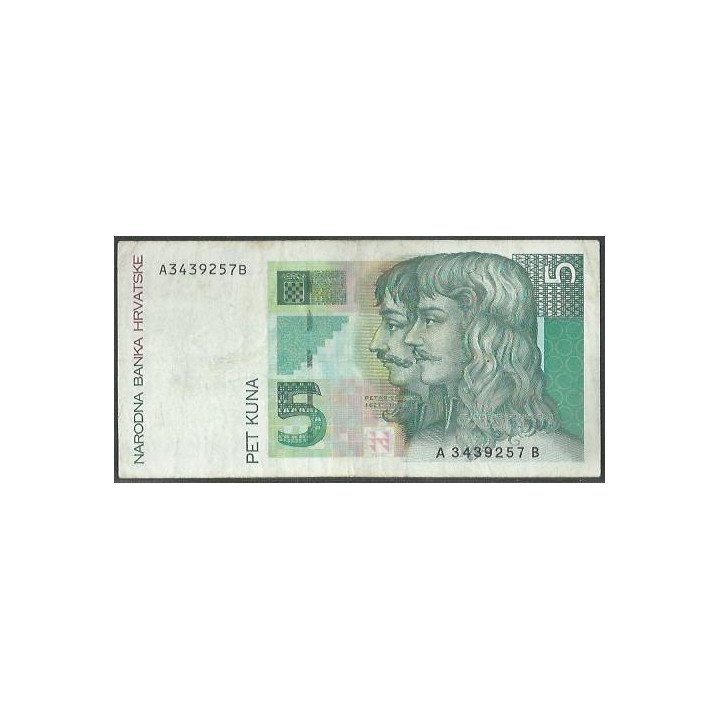 Croacia 5 Kuna 31 Oct 1993 P28a