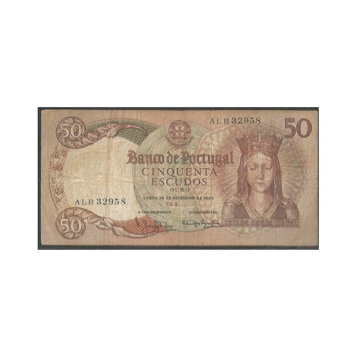 Portugal 50 Escudos 28 Feb 1964 P168