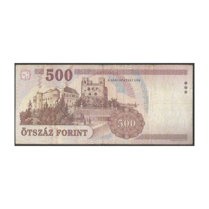 Hungria 500 Forint 2013 P196e reverso