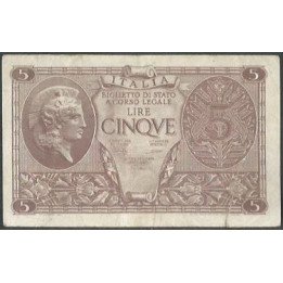 Italia 5 LiraS 23 Nov 1944 P31c