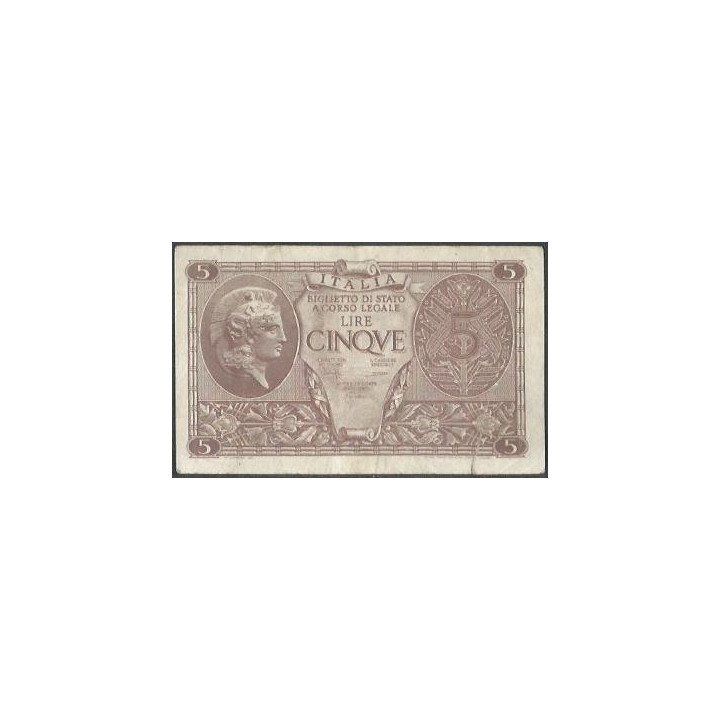 Italia 5 LiraS 23 Nov 1944 P31c
