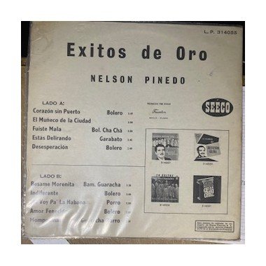Nelson Pinedo con la Sonora Matancera, Exitos de oro - Colombia