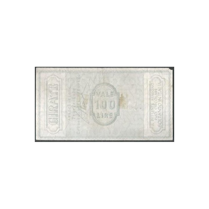 Italia - La Banca Cattolica del Veneto 100 Lire 23 Mar 1976 reverso