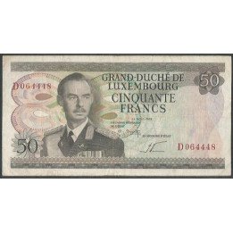 Luxemburgo 50 Francs 25 Ago 1972 P55b