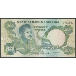 Nigeria 20 Naira ND1984-2000 Firma 9 P26d