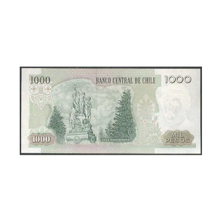 Chile 1.000 Pesos 2006 P154f reverso