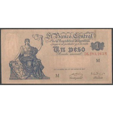 Argentina, 1 Peso L1947 Serie M P257