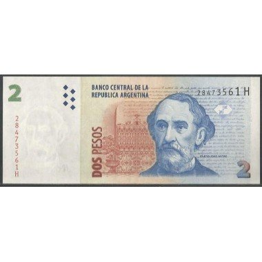 Argentina, 2 Pesos ND2002 Serie H P352