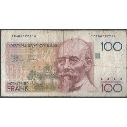 Belgica 100 Francs ND1982-84 Firmas 3 - 10 P142a