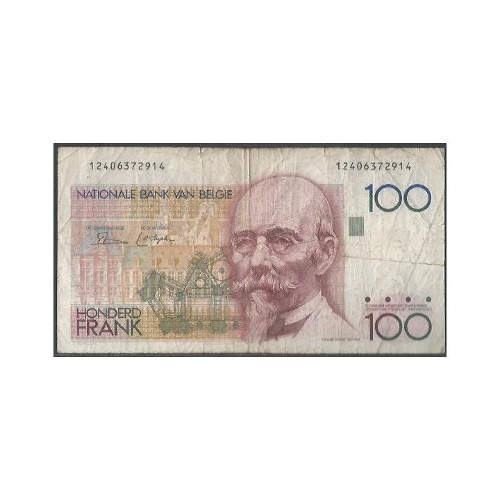 Belgica 100 Francs ND1982-84 Firmas 3 - 10 P142a