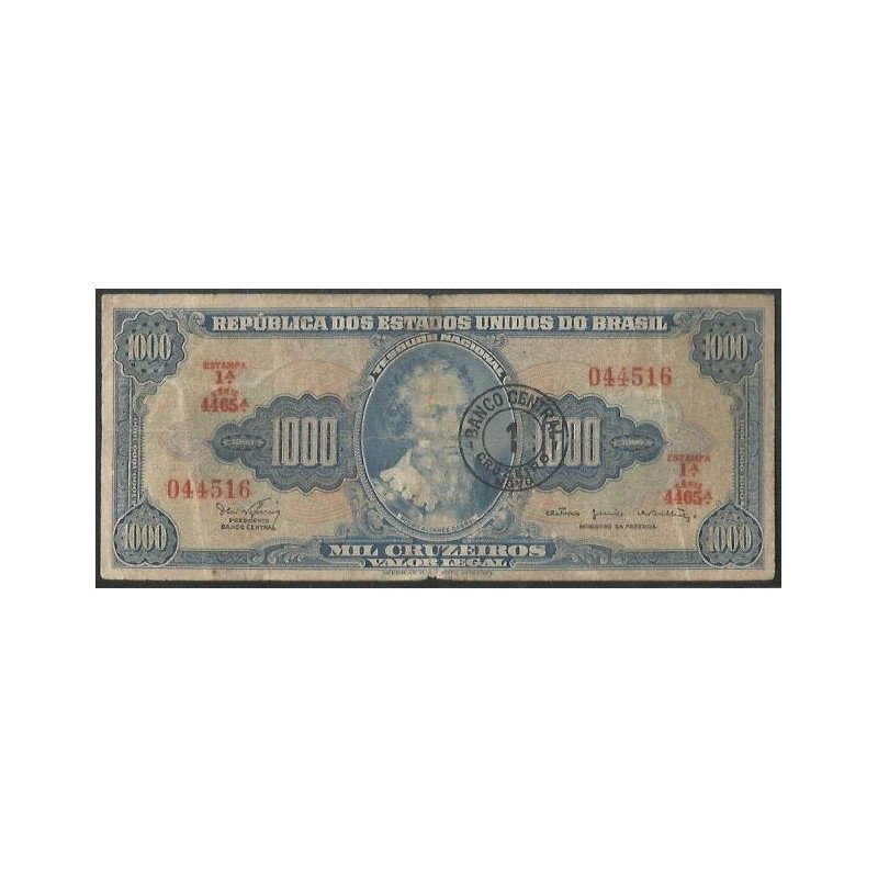 Brasil, 1 Cruzeiro Novo ND1966-7 P187b