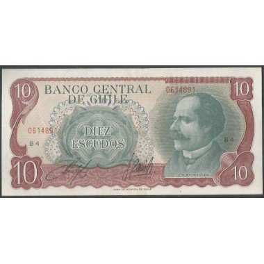 Chile, 10 Escudos ND1967-76 B P142Aa