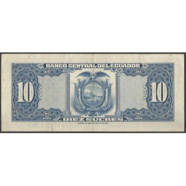 Ecuador, 10 Sucres 27 Abr 1966 KO P101Aa