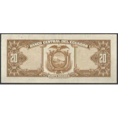 Ecuador, 20 Sucres 24 May 1968 KX P103b