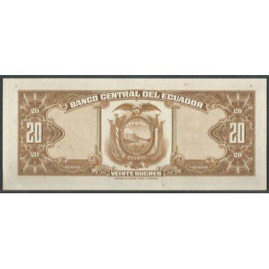 Ecuador, 20 Sucres 20 May 1971 KY P103b