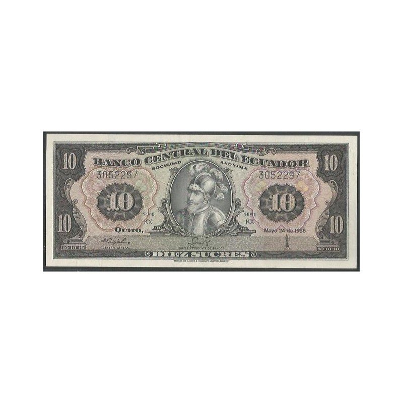 Ecuador, 10 Sucres 24 May 1968 KX P114a