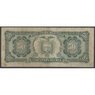 Ecuador, 50 Sucres 30 May 1969 TL P116d