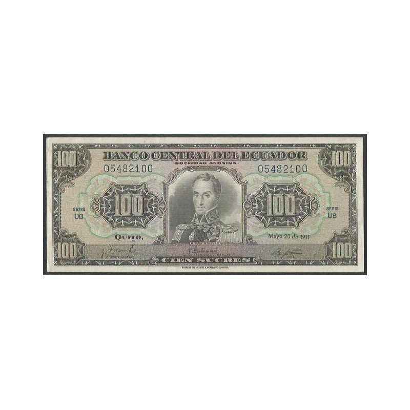 Ecuador, 100 Sucres 20 May 1971 UB P118a