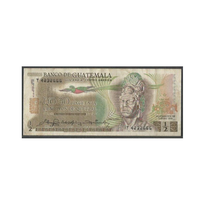 Guatemala, 50 Centavos 3 Ene 1979 P58c