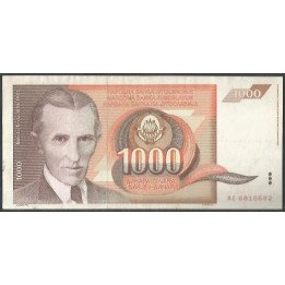 Yugoeslavia 1.000 Dinara 26 Nov 1990 P107