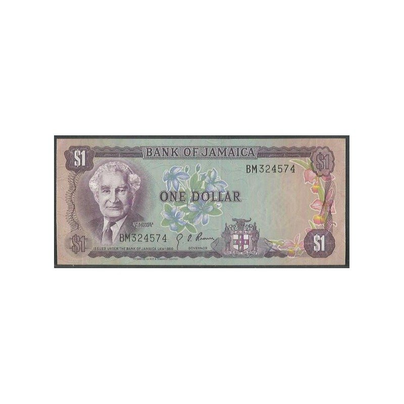 Jamaica, 1 Dollar L1960 (76) Firma 4 P59a