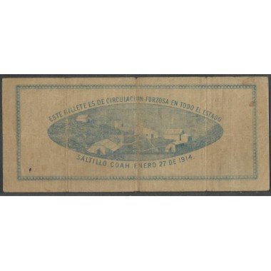 Mexico - La Tesoreria de la Federacion, 1 Peso 27 Ene 1914 B-A Ps645