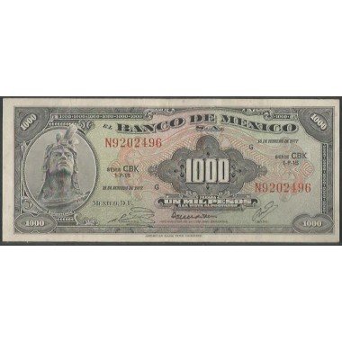 Mexico, 1.000 Pesos 18 Feb 1977 CBK P52t