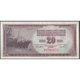 Yugoeslavia 20 Dinara 19 Dic 1974 P85