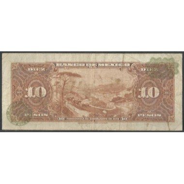 Mexico, 10 Pesos 10 May 1967 Serie BDA P58l