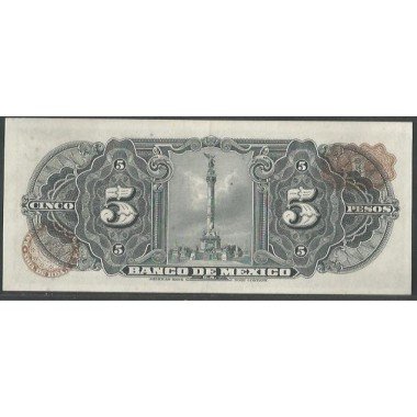Mexico, 5 Pesos 19 Nov 1969 Serie BGM P60j