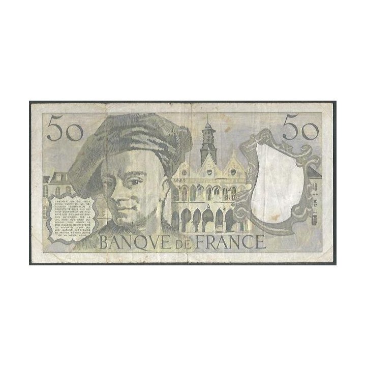 Francia 50 Francs 1982 P152b reverso