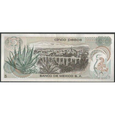 Mexico, 5 Pesos 27 Jun 1972 Serie 1AT P62c