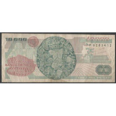 Mexico, 10.000 Pesos 1 Feb 1988 Serie ND P90b