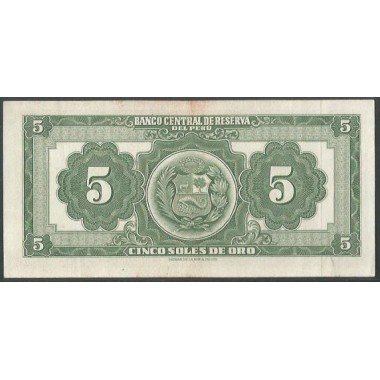 Peru, 5 Soles 20 Sep 1963 P83a