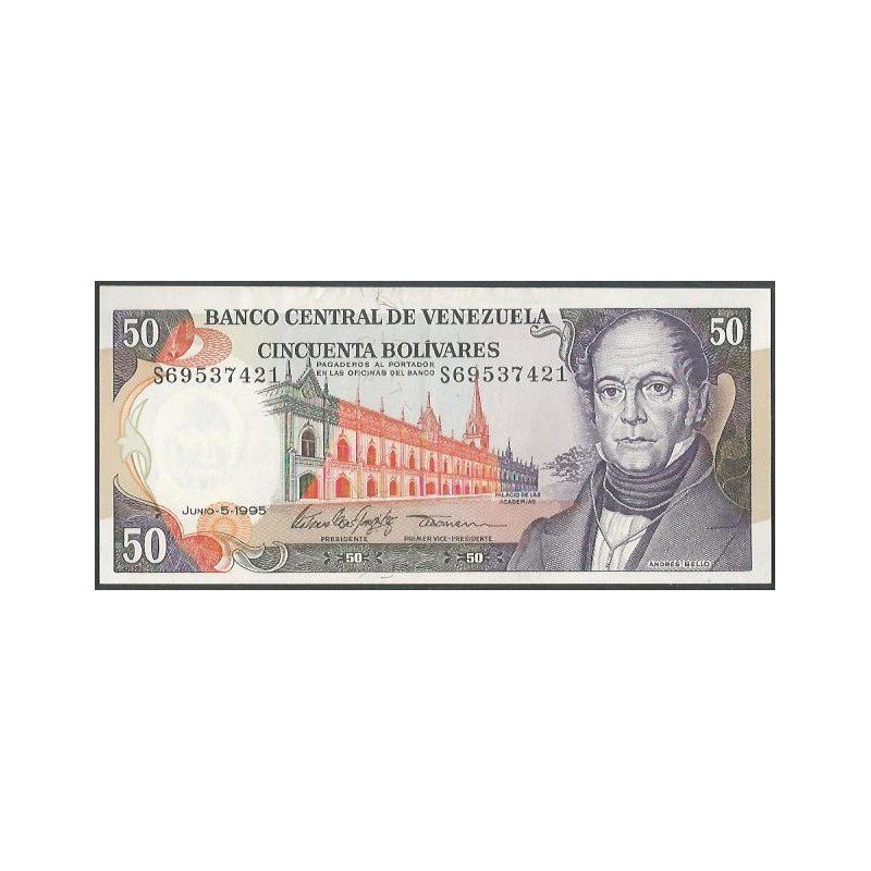 Venezuela, 50 Bolivares 5 Jun 1995 S 8 Dig P65e