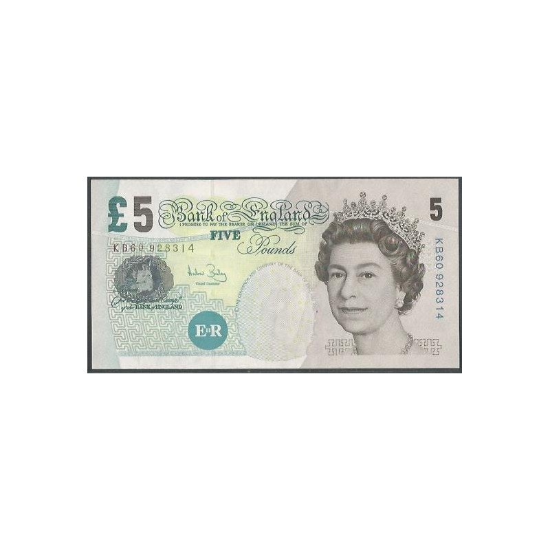 Inglaterra, 5 Pounds 2002 (04) P391c