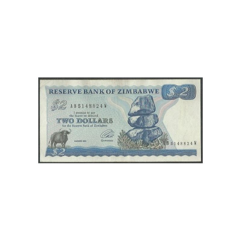 Zimbabwe, 2 Dollars 1994 P1d