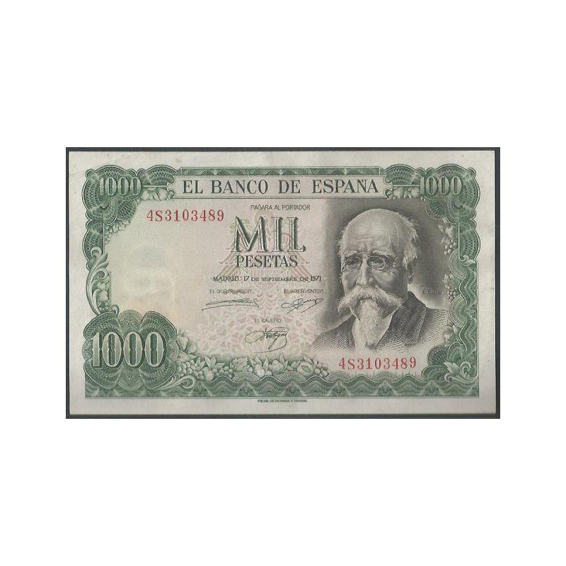 España, 1.000 Pesetas 17 Sep 1971 P154