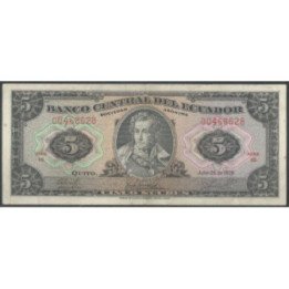 Ecuador 5 Sucres 25 Jul 1979 HQ Firma 1 P113c
