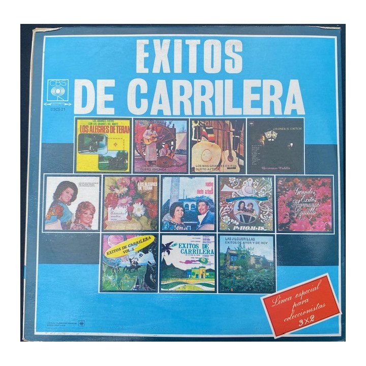Exitos de carrilera (3 vinilos) - Colombia reverso