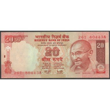 India, 20 Rupias ND2002 Firma 89 P89Ad